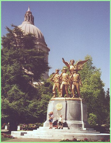 Tourists in Olympia, Washington