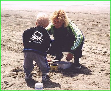 Playing in the sand