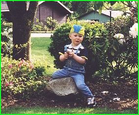 Daniel is checking out the Burke garden