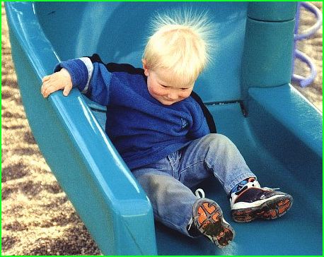 Daniel gets electric when he slides