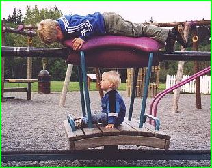 Nicolai and Daniel at the playground