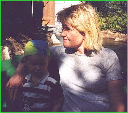 Daniel and Mom enjoys a quiet moment