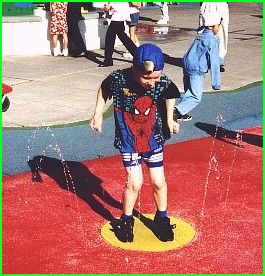 ...water comes up when you jump...!