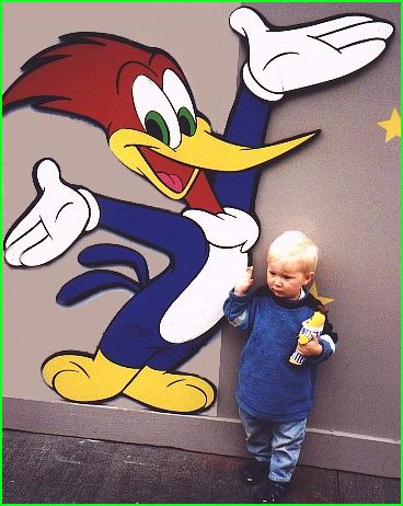 Daniel and Woody Woodpecker (at Universal Studios)